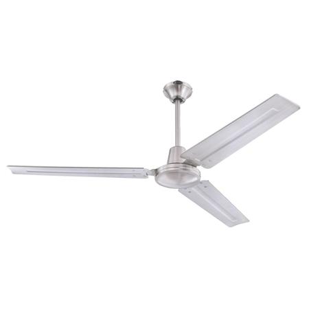 Westinghouse Jax Industrial-Style 56" 3-Blade Brushed Nickel Indoor Ceiling Fan 7861400